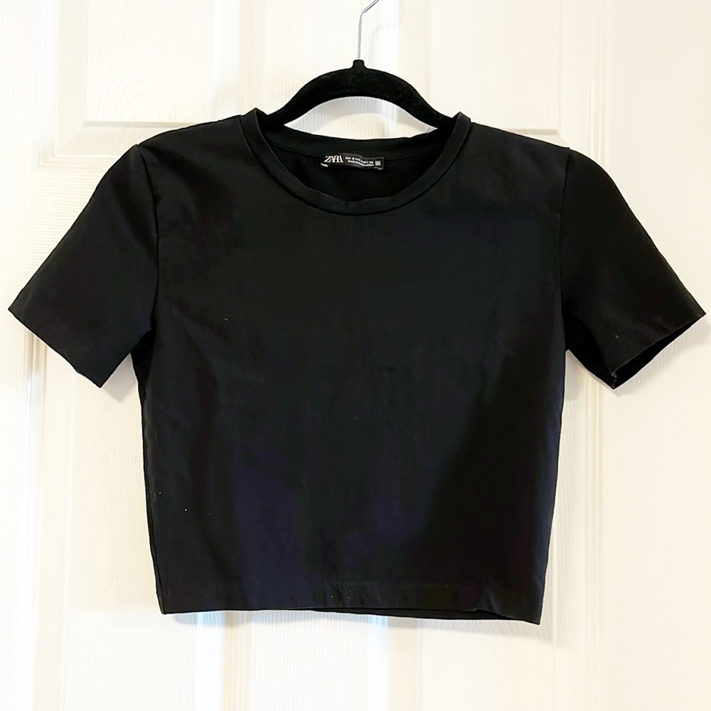 Zara Black Crop Top - Picture 1 of 12